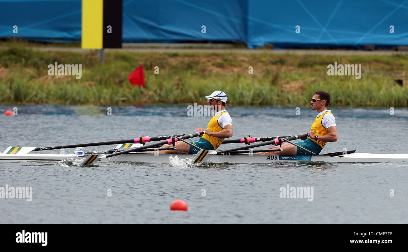 Asta CHISHOLM & TOM GIBSON AUSTRALIA Eton Dorney Londra Inghilterra 01 Agosto 2012 Foto Stock