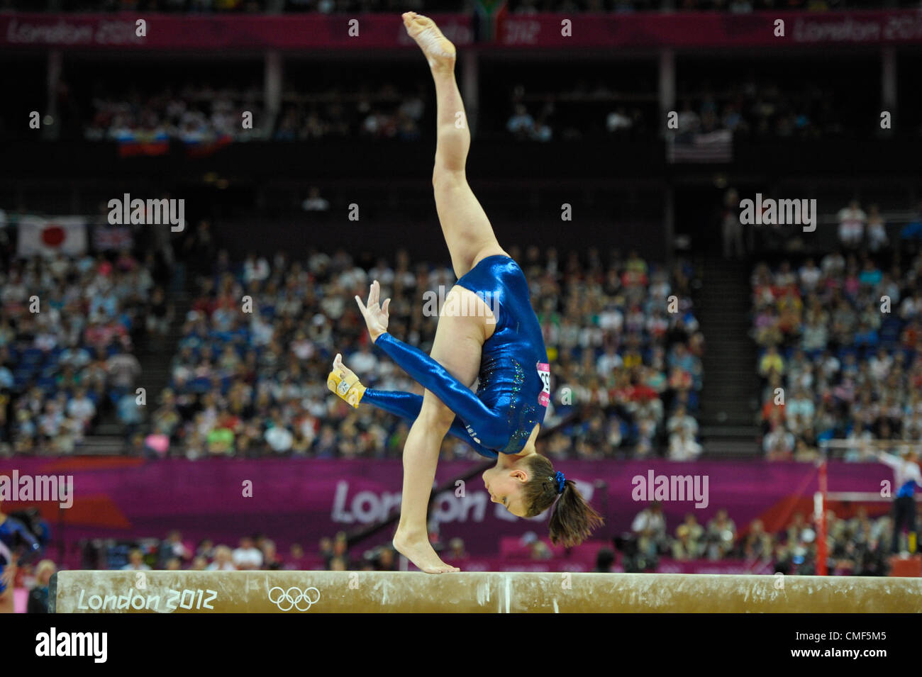 31.07.2012. Londra, Inghilterra. Giochi Olimpici. Ginnastica Womens finali del Team Arena di Greenwich. Hannah Whelan Foto Stock