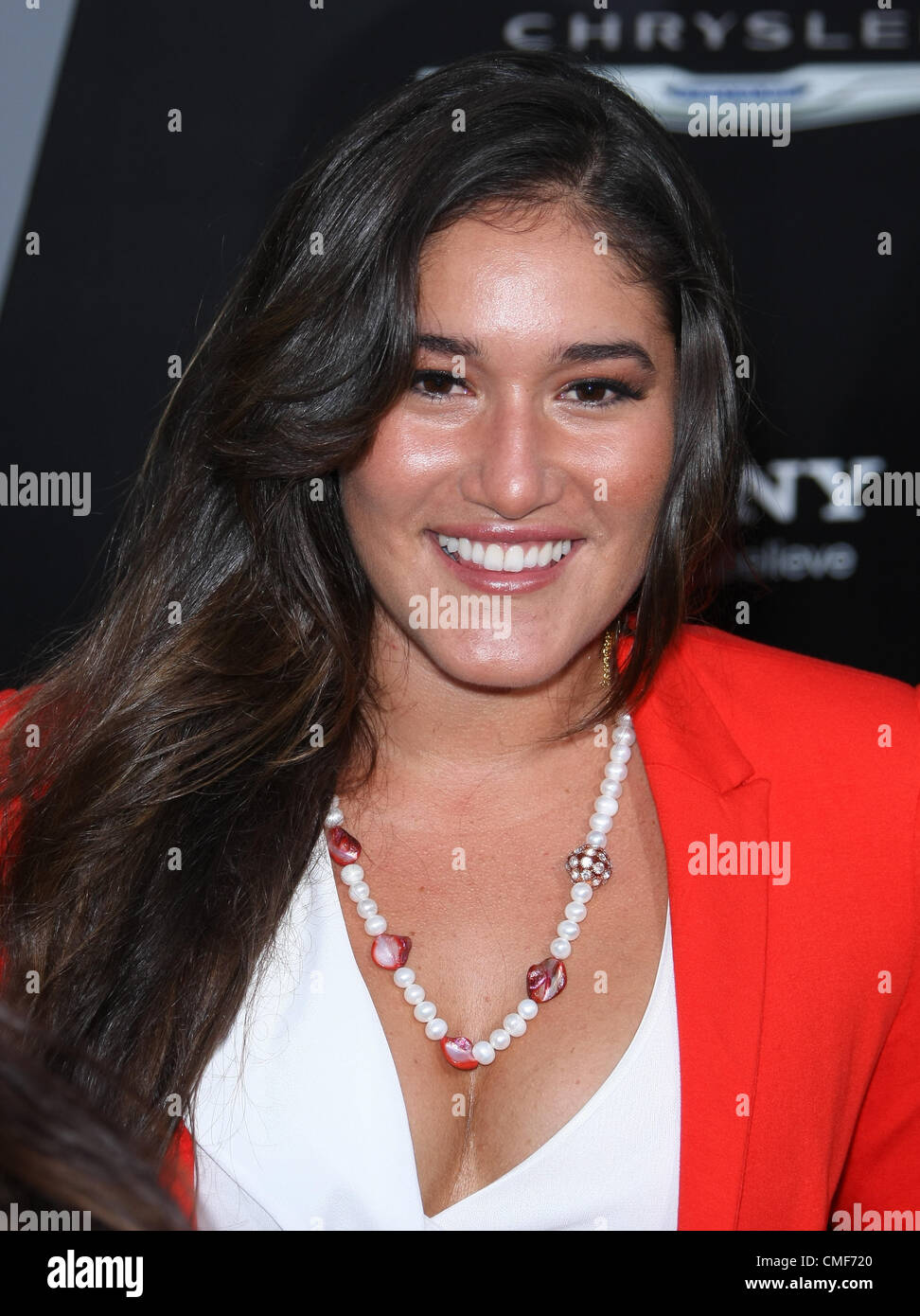 Q'orianka Kilcher richiamo totale. PREMIERE HOLLYWOOD Los Angeles California USA 01 Agosto 2012 Foto Stock