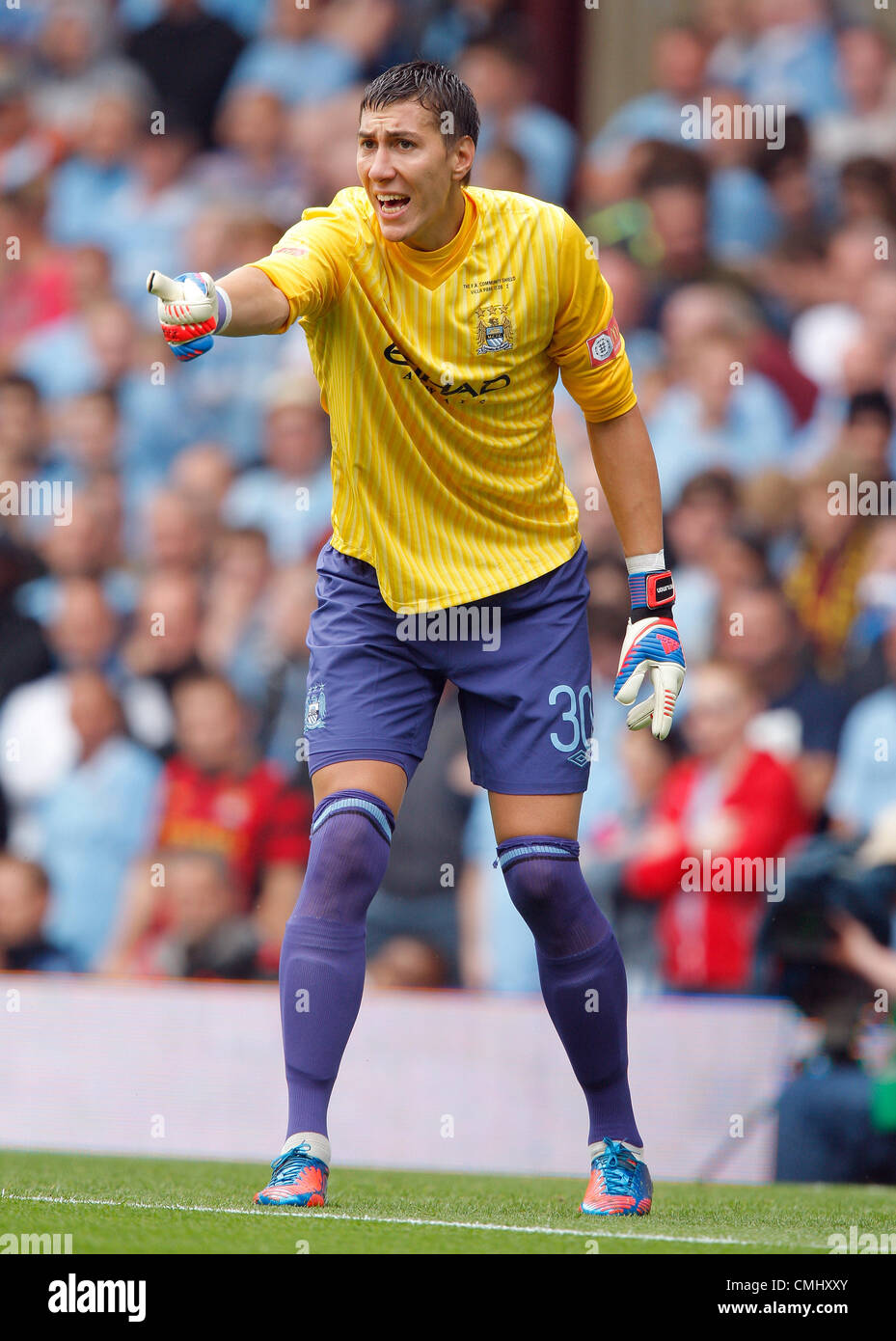 COSTEL PANTILIMON Manchester City FC VILLA PARK Birmingham Inghilterra 12 Agosto 2012 Foto Stock