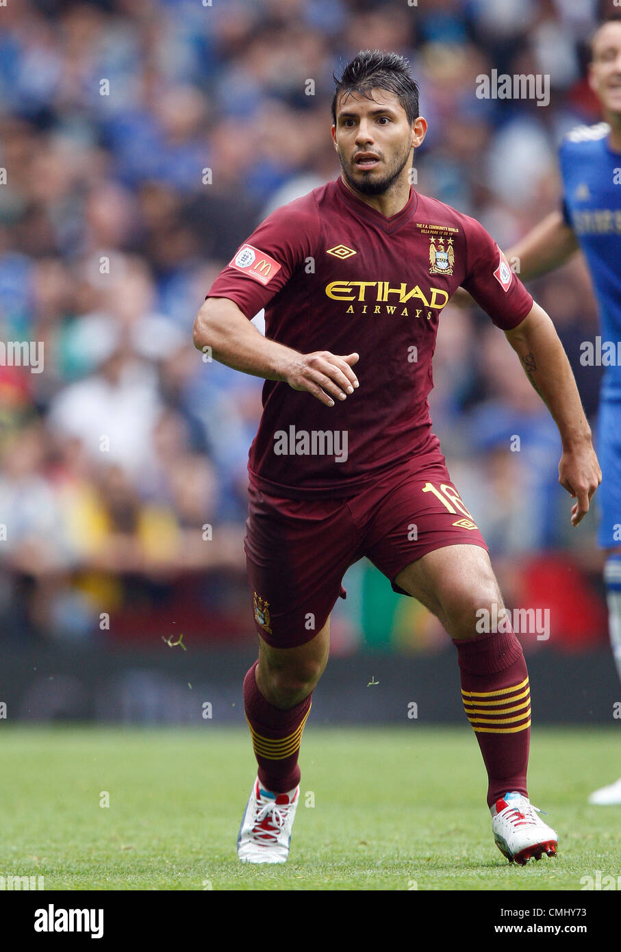 SERGIO AGUERO Manchester City FC VILLA PARK Birmingham Inghilterra 12 Agosto 2012 Foto Stock