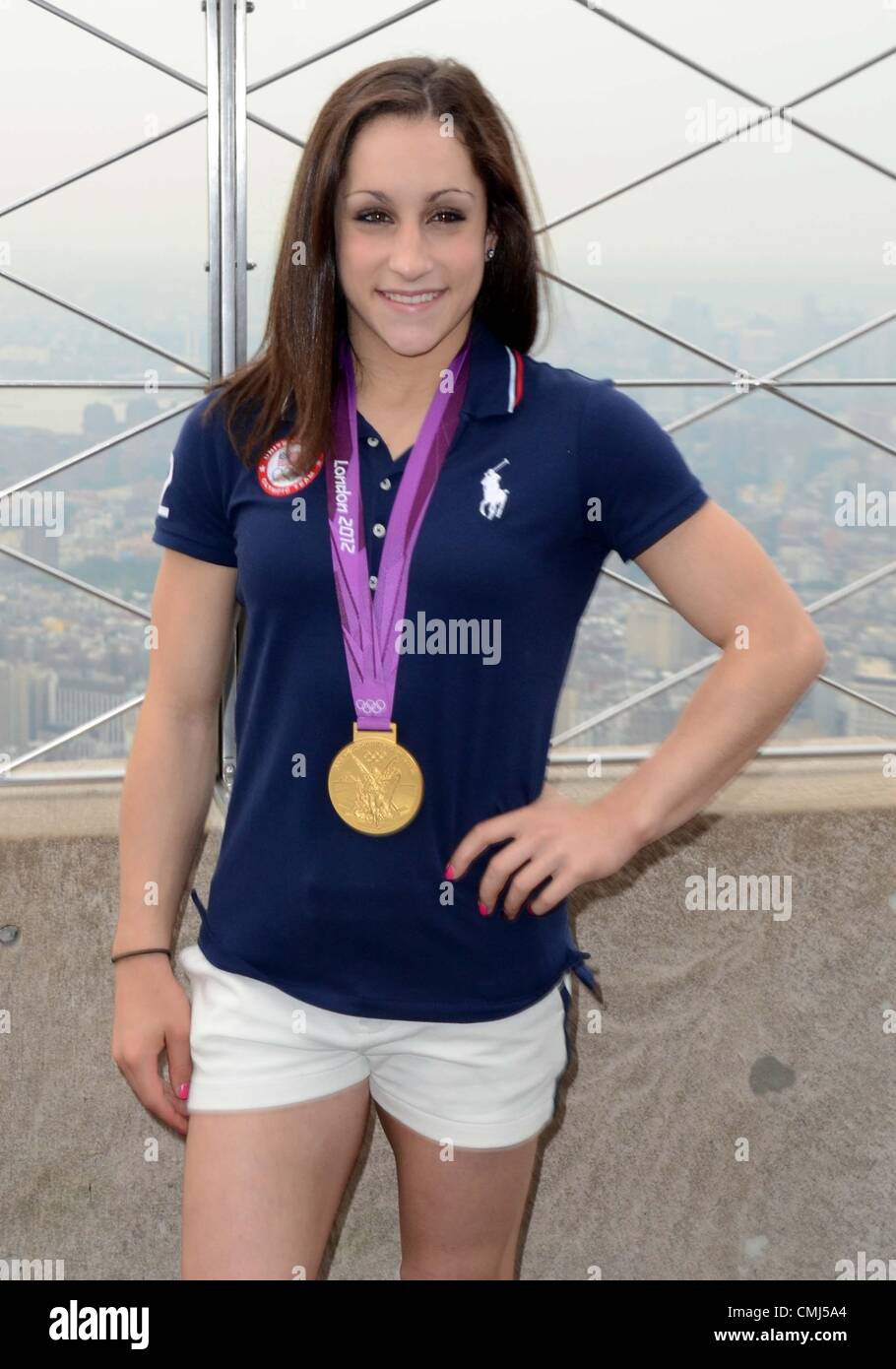 New York, Stati Uniti d'America. Martedì 14 Agosto, 2012. Jordyn Wieber di presenze per feroce 5 Foto chiamata a Empire State Building. Foto Stock