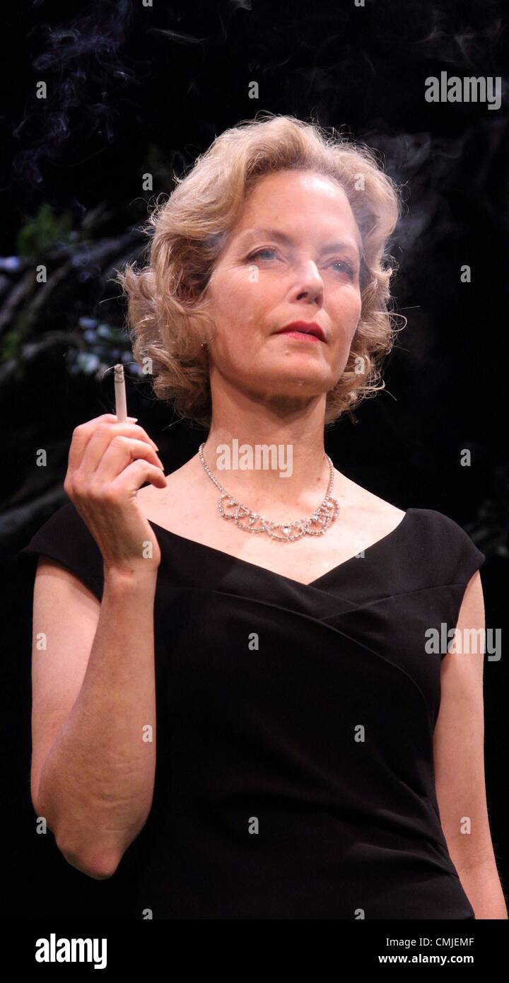 Jenny Seagrove, Dawn Steele, Finty Williams, Jason Durr e Robin Sebastian stella a Noel Coward "Vulcano", diretto da Roy Marsden al Vaudeville Theatre, Strand, Londra - 15 agosto 2012 Foto di Keith Mayhew Foto Stock