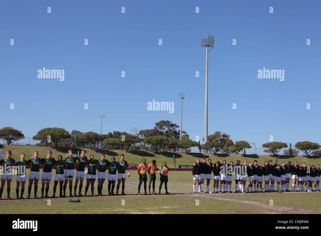 CAPE Town, Sud Africa - 18 agosto, GV durante l'U18 Serie Internazionale match tra SA Scuole e Inghilterra a UWC Sports Stadium di Bellville il 18 agosto 2012 a Città del Capo, Sud Africa foto di Carl Fourie / Gallo immagini Foto Stock