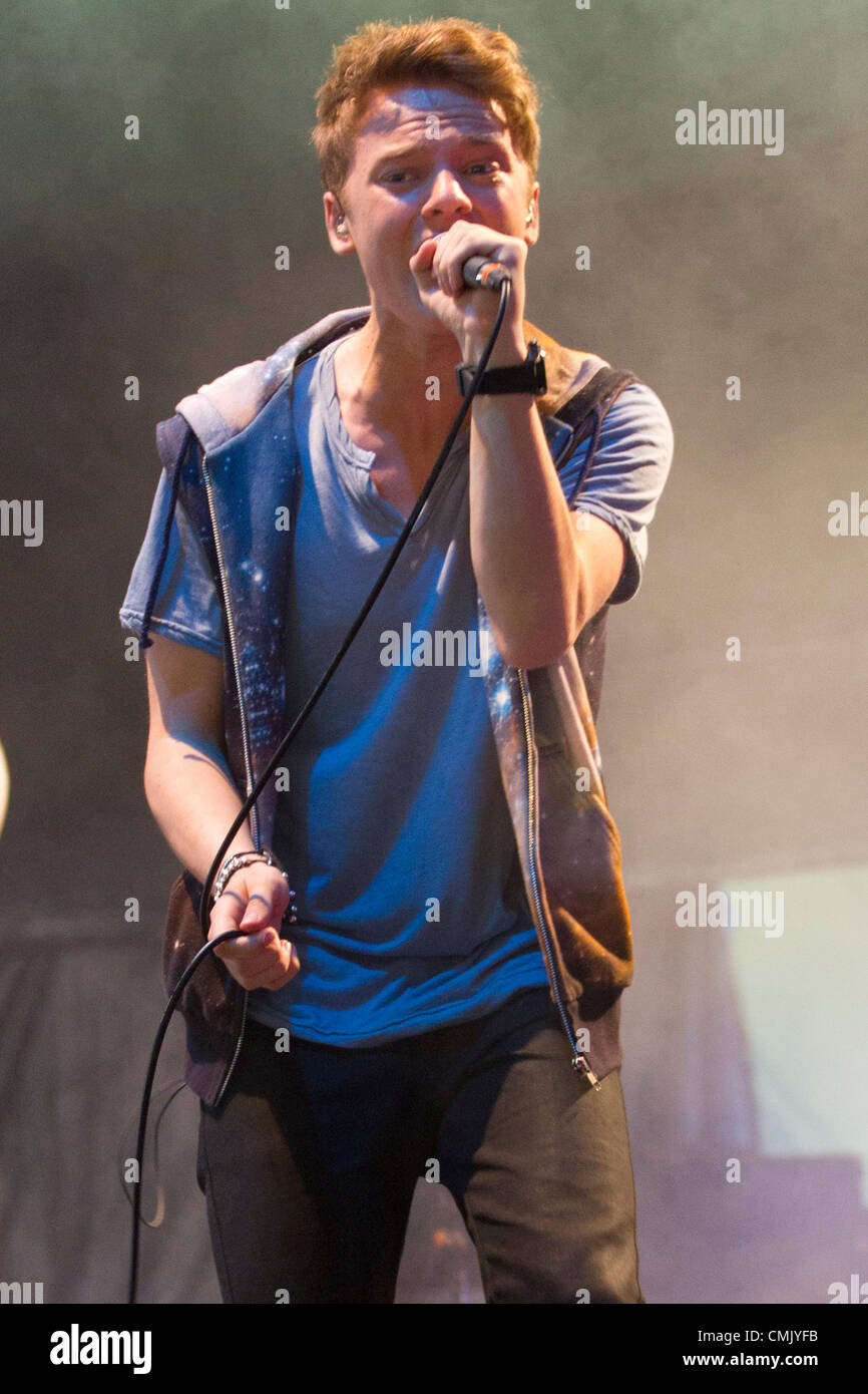 Conor Maynard esegue a V Festival Chelmsford, Agosto 19, 2012 a Chelmsford, Regno Unito Foto Stock