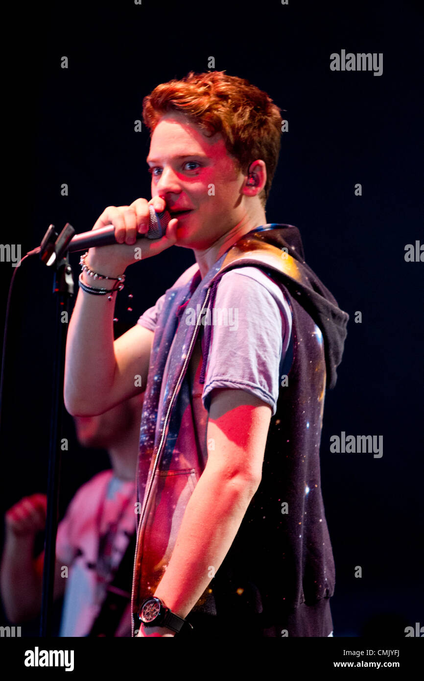 Conor Maynard esegue a V Festival Chelmsford, Agosto 19, 2012 a Chelmsford, Regno Unito Foto Stock