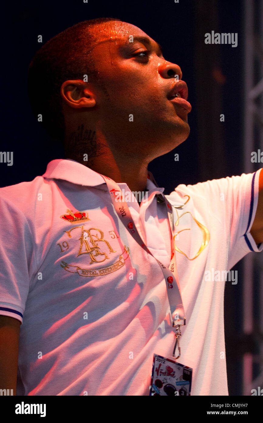 Wiley esegue a V Festival Chelmsford, Agosto 19, 2012 a Chelmsford, Regno Unito Foto Stock