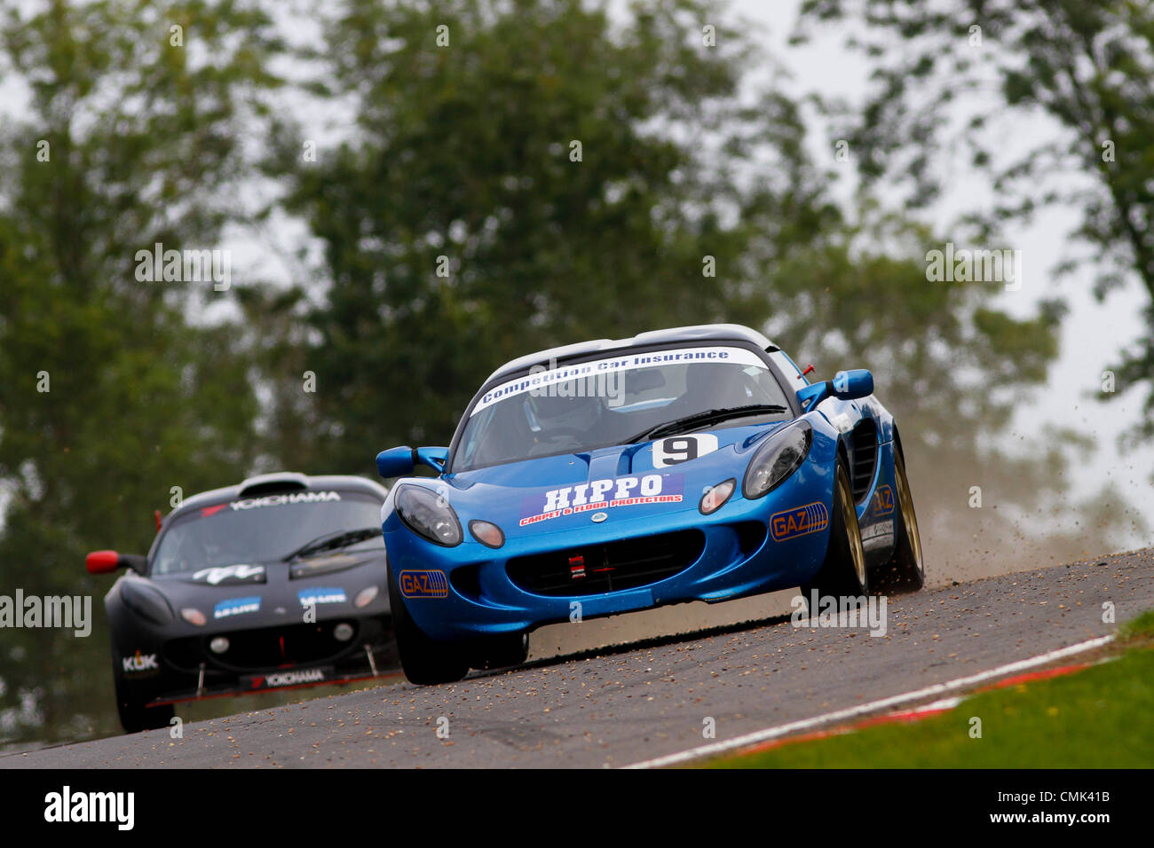 19.08.2012. Brands Hatch, Kent, Inghilterra. La Lotus Elise di Rob Boston corre in largo la Lotus Cup UK Race alla Lotus Festival ospitato da Brands Hatch nel Kent Foto Stock