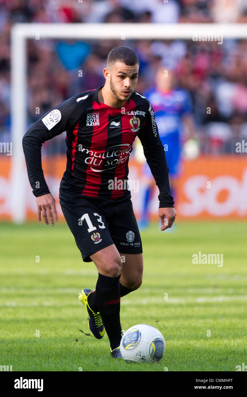 Valentin Eysseric (Nizza), 3 novembre 2013 - Calcio : francese "Ligue 1' match tra OGC Nice 1-2 Bordeaux a Allianz Riviera a Nizza, in Francia, © Enrico Calderoni AFLO/sport/Alamy Live News Foto Stock