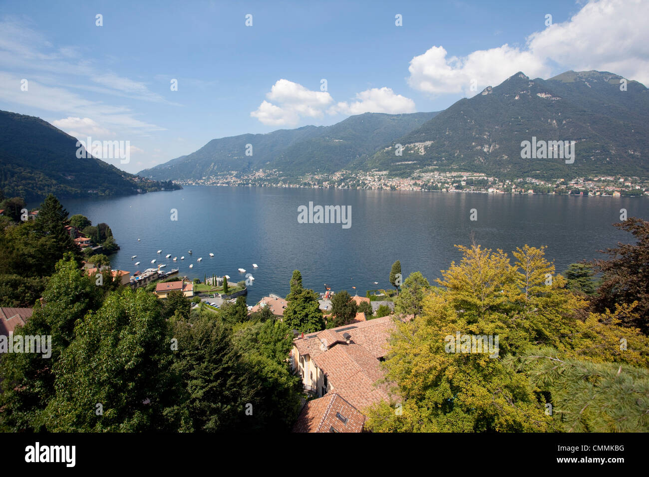 Vista sul lago di Como, Lombardia, laghi italiani, l'Italia, Europa Foto Stock