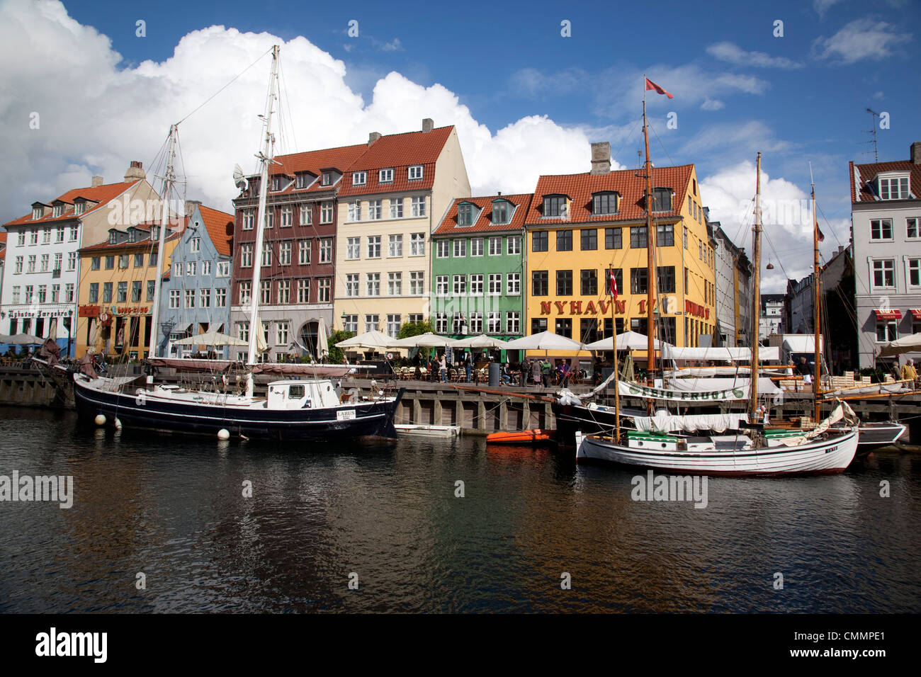 Nyhavn, Copenaghen, Danimarca, Scandinavia, Europa Foto Stock