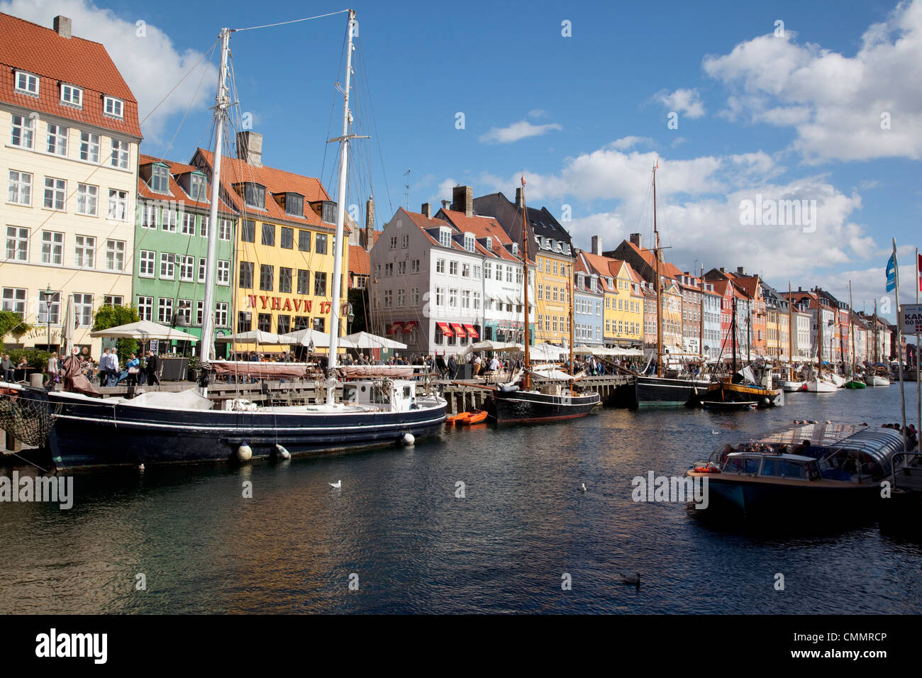 Nyhavn, Copenaghen, Danimarca, Scandinavia, Europa Foto Stock