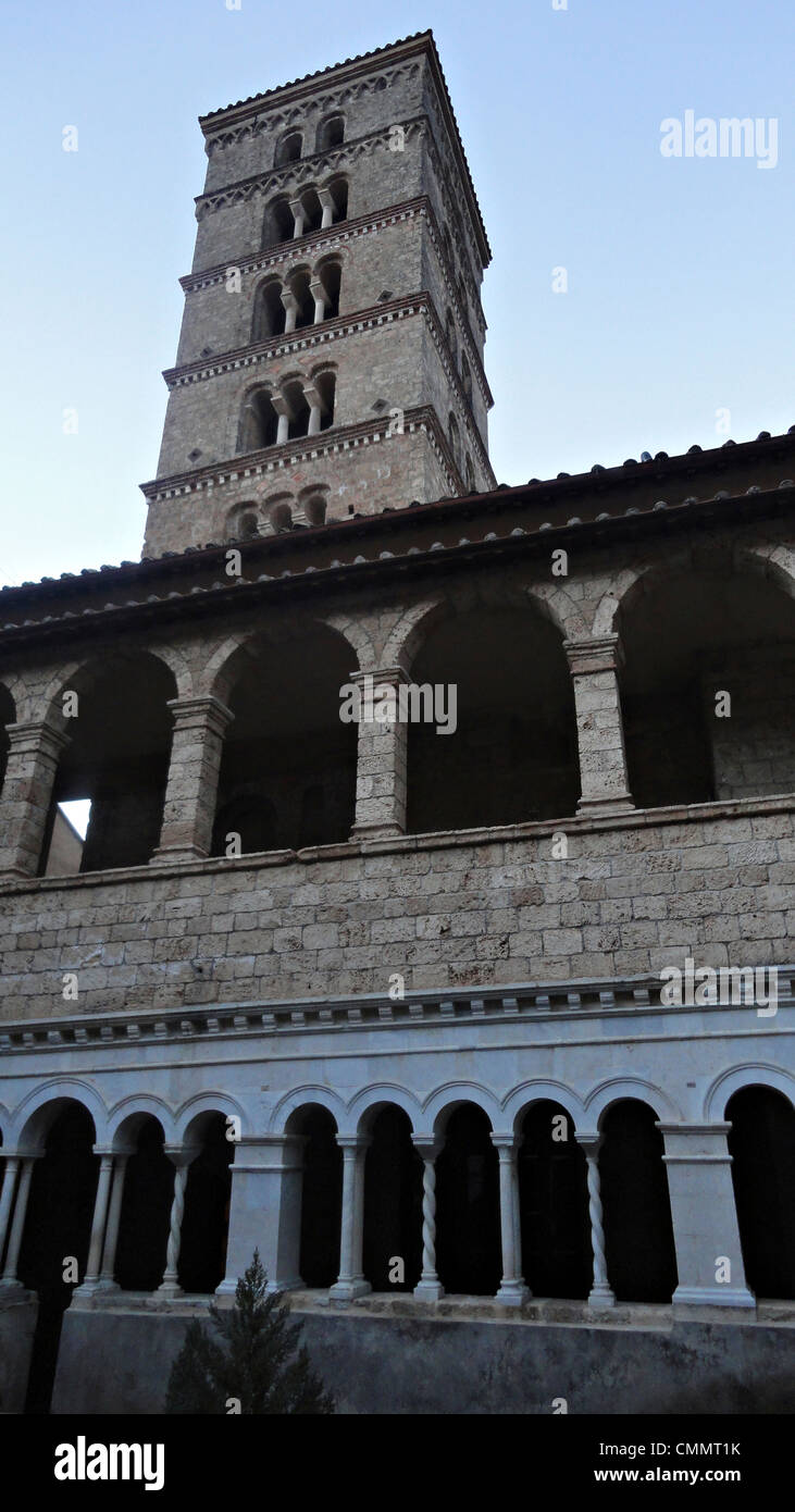 Monastero di Santa Scholastica, Subiaco, Italia Foto Stock