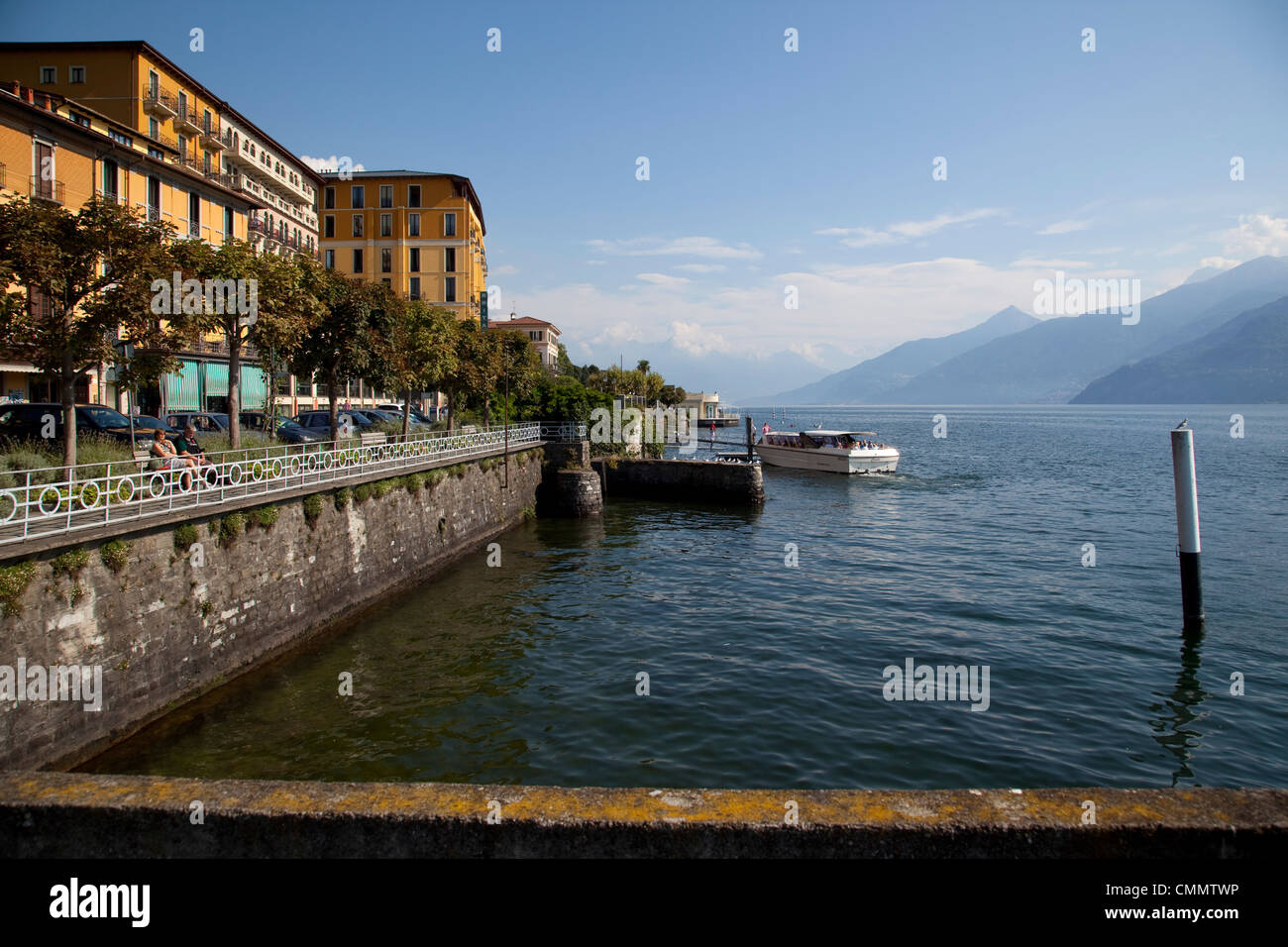 Lakeside, Cadenabbia, Lago di Como, Lombardia, laghi italiani, l'Italia, Europa Foto Stock