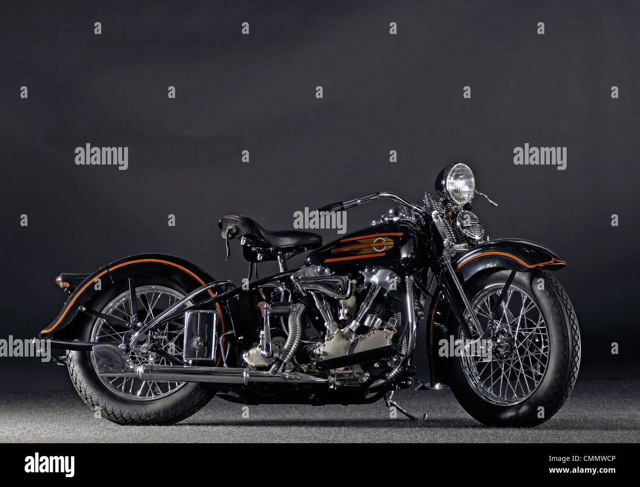 1937 Harley Davidson Knucklehead ELS Foto Stock