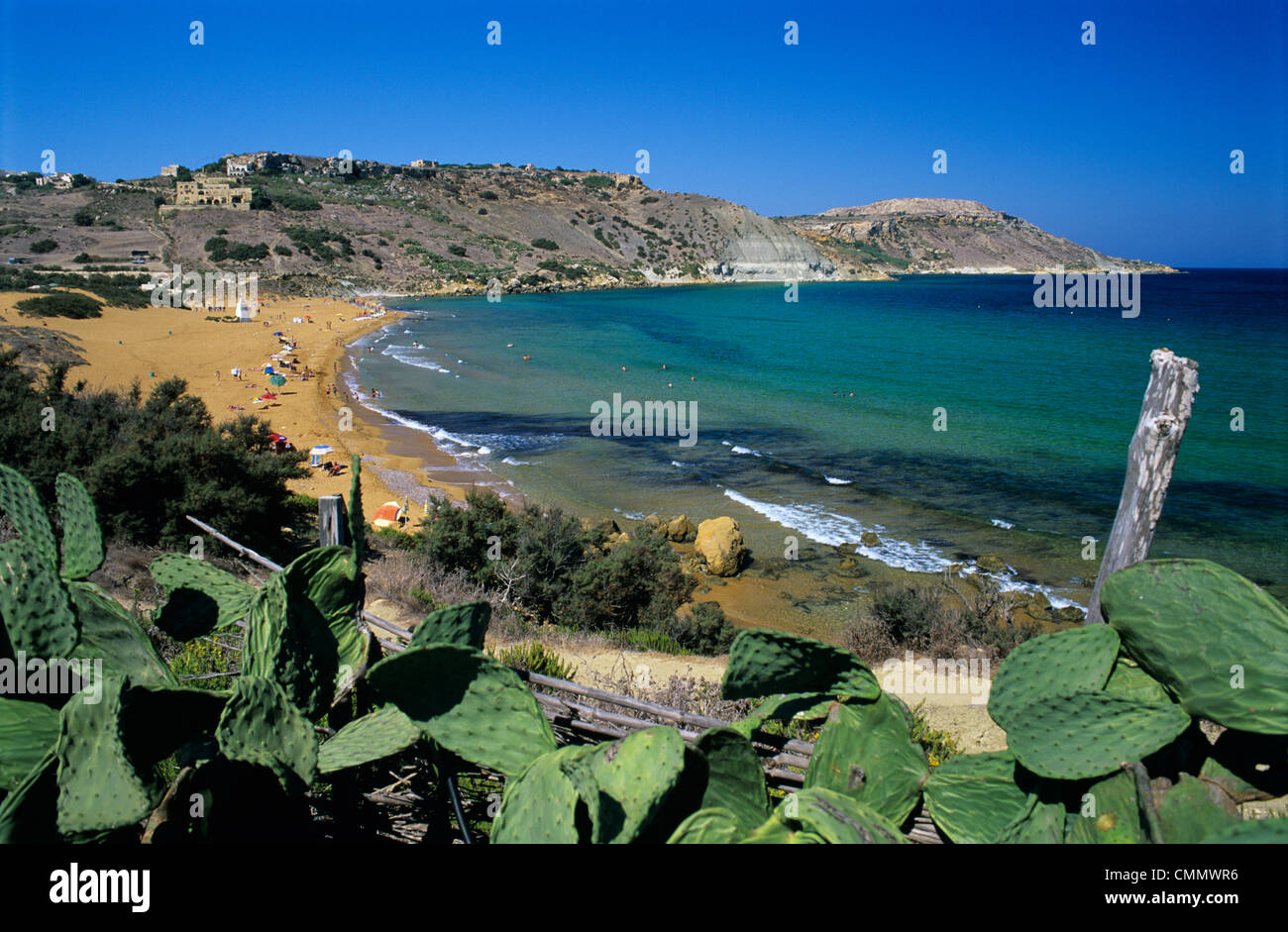 Ramla Bay, Gozo, Malta, Mediterraneo, Europa Foto Stock