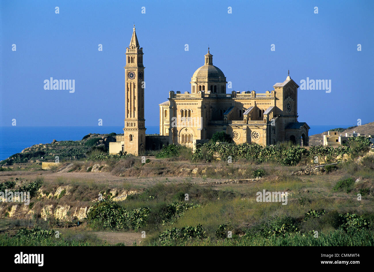Ta' Pinu Chiesa, Gharb, Gozo, Malta, Mediterraneo, Europa Foto Stock
