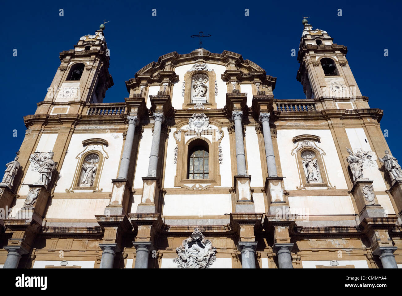 Chiesa di San Domenico facciata, Palermo, Sicilia, Italia, Europa Foto Stock