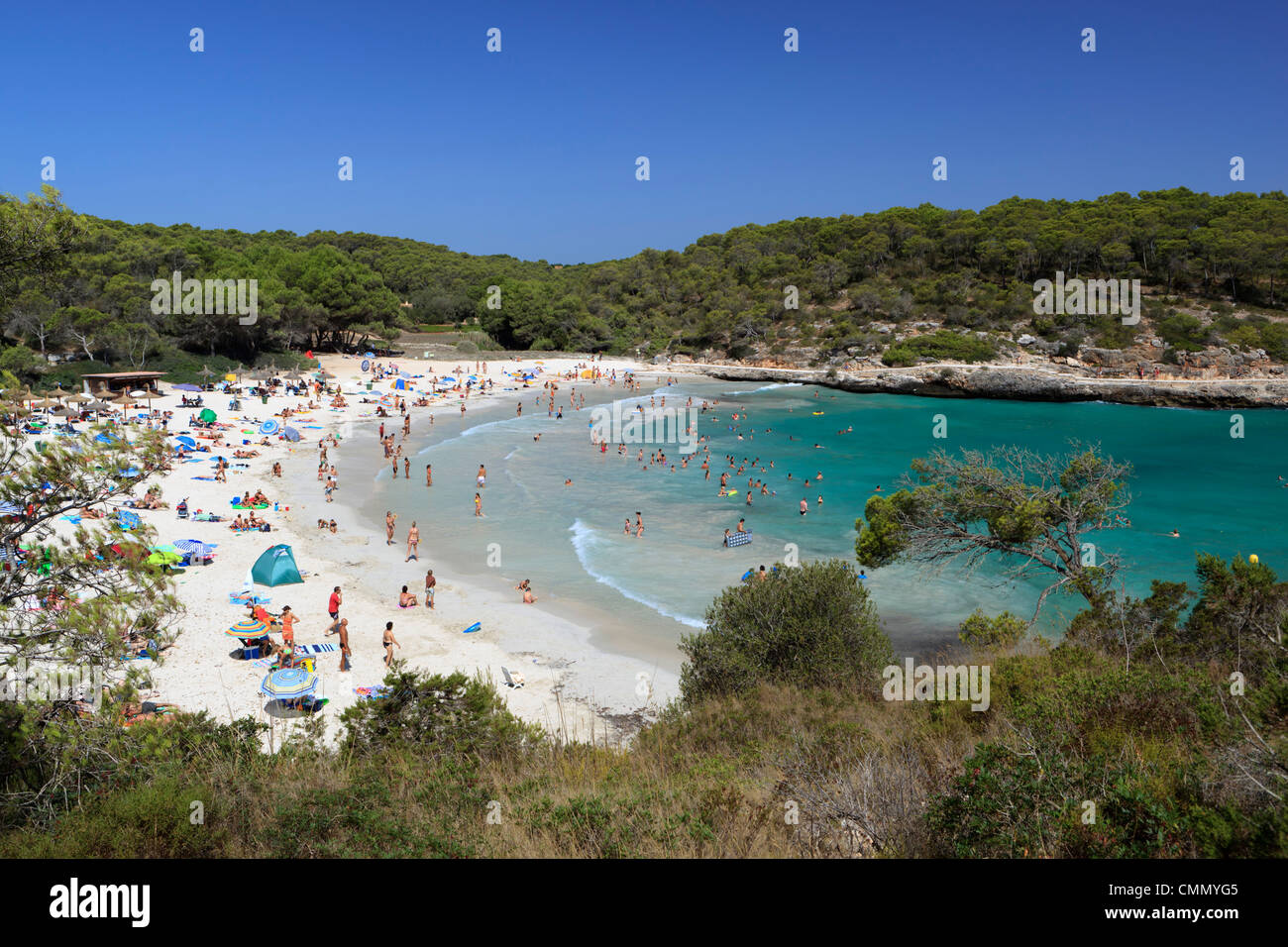 Parc Natural de Mondrago s'Amarador beach, Mallorca (Maiorca, isole Baleari, Spagna, Mediterraneo, Europa Foto Stock