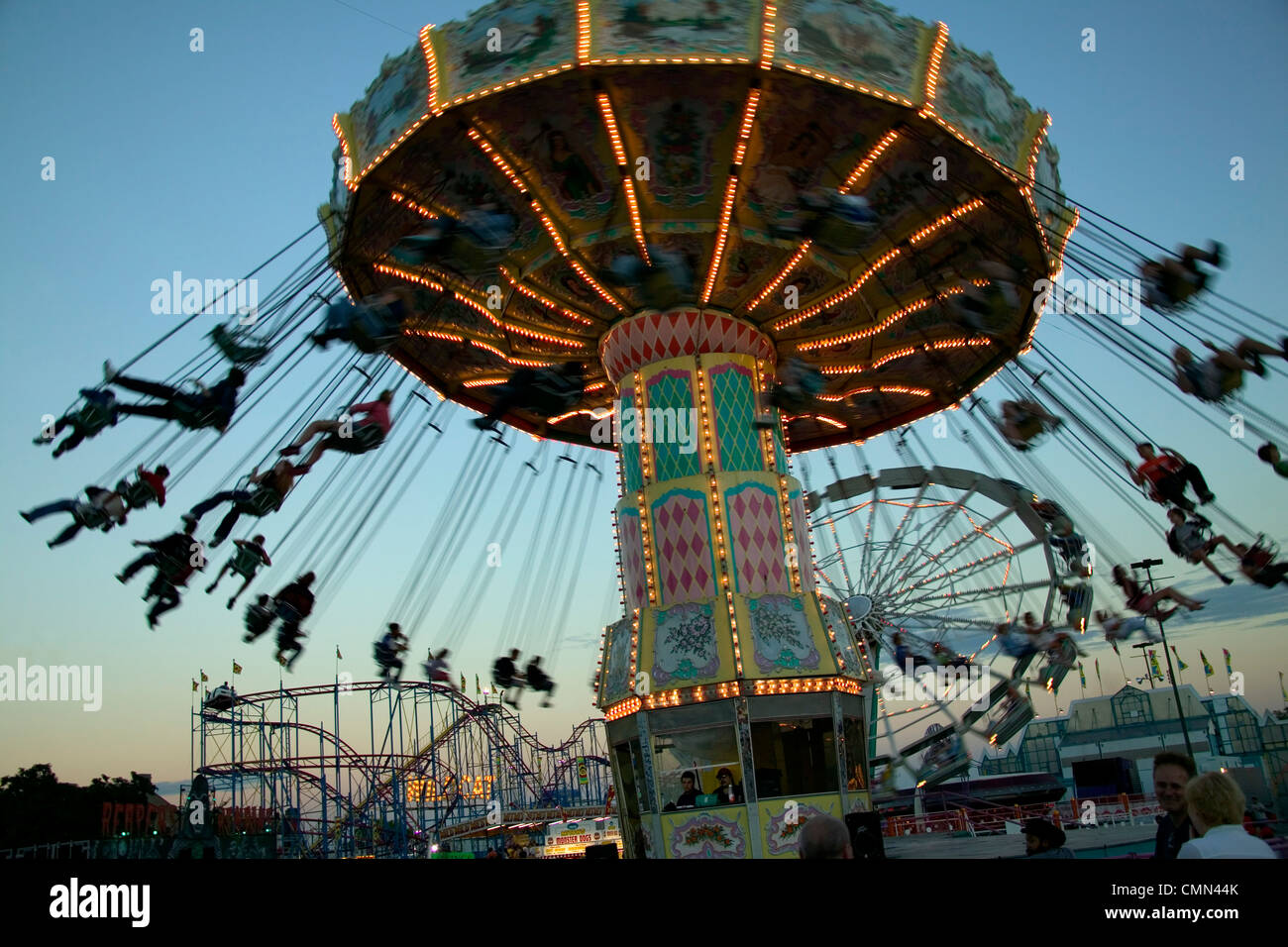 Corsa di oscillazione a Canadian National Exhibition, Toronto Ontario. Foto Stock