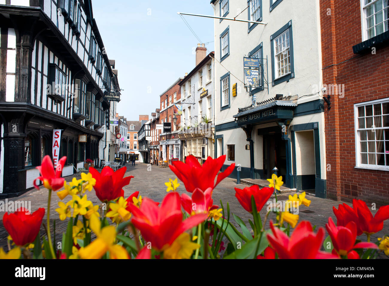 Butcher Row Shrewsbury Shropshire England Regno Unito Foto Stock