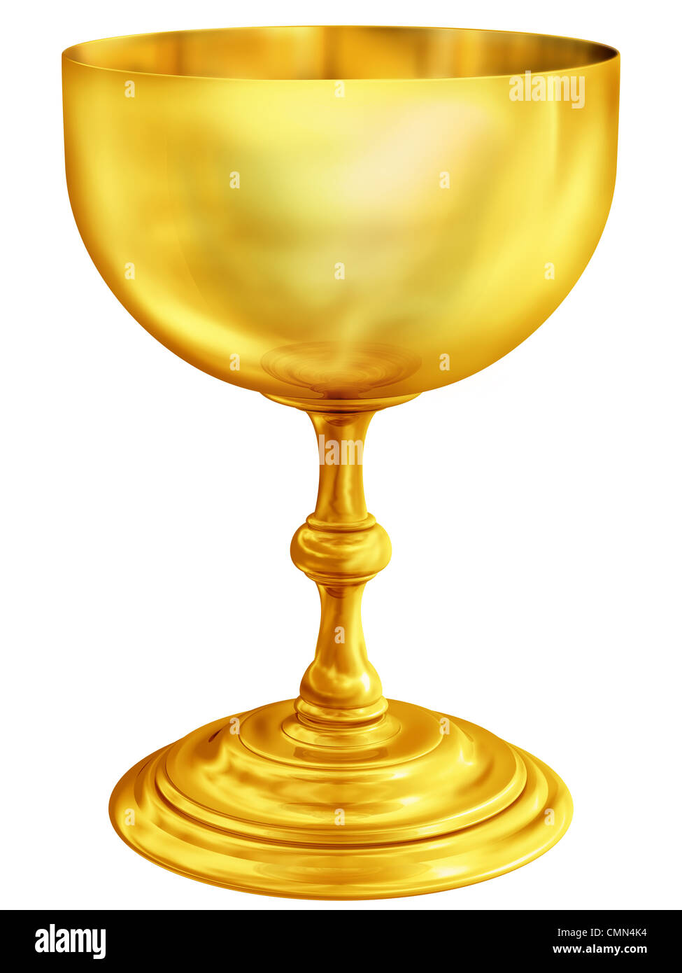 Illustrazione di un altamente lucidato antico Calice d oro Foto Stock