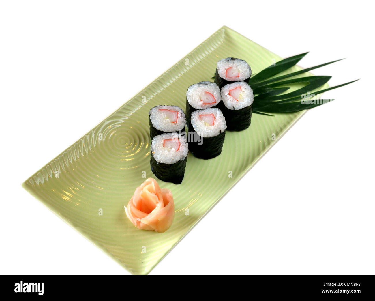 La cucina giapponese - Sushi Roll con alghe marine Foto Stock