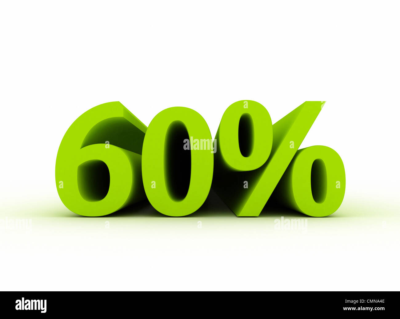 60 percento di sconto vendite Foto Stock