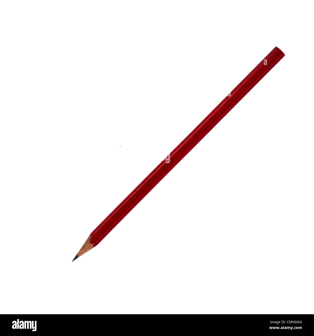 Matita in legno isolato su sfondo bianco Foto Stock