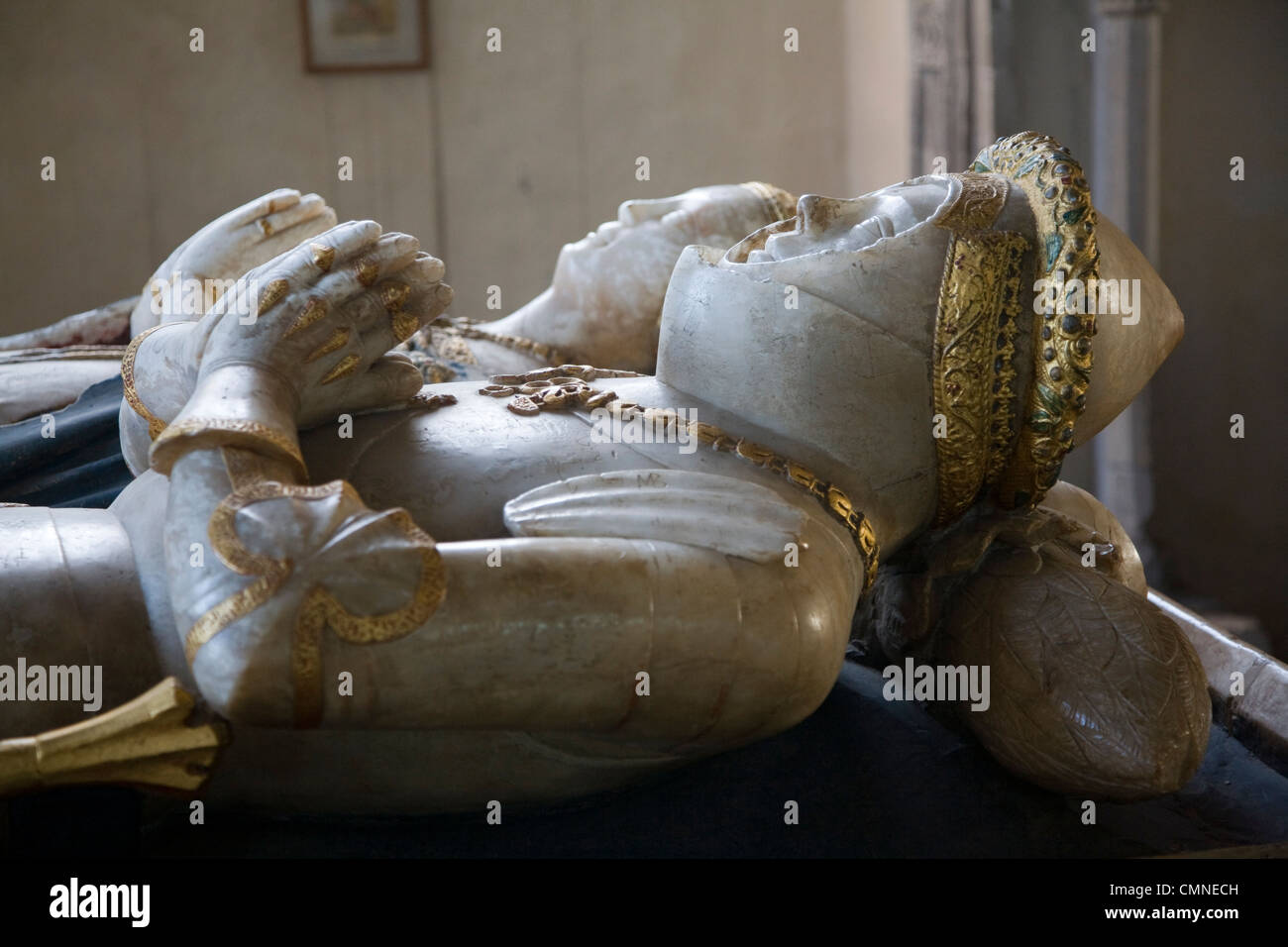 Xv secolo le tombe della famiglia Bardolfo, Dennington chiesa, Suffolk, Inghilterra Foto Stock