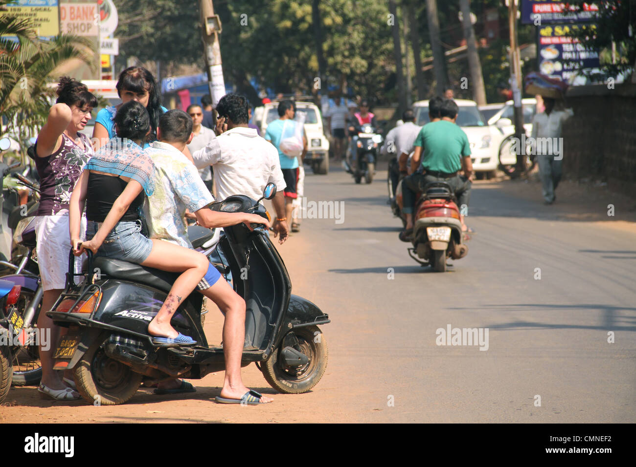 Goa Street Foto Stock