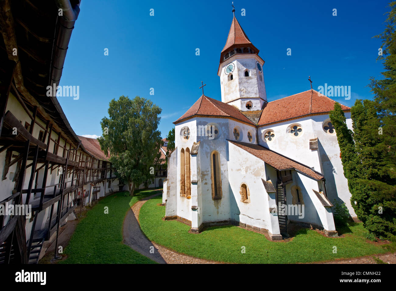 Prejmer ( tedesco: Tartlau) fortificato Chiesa sassone, Brasov, in Transilvania. Patrimonio mondiale dell UNESCO Foto Stock