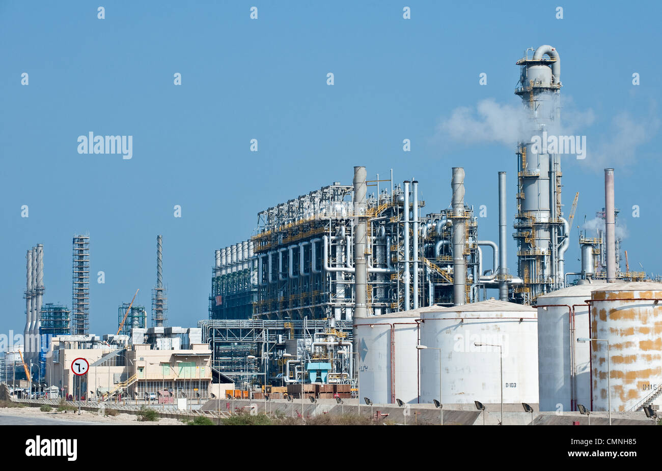 Asia Arabia Saudita Dammam, Jubail nucleo industriale Foto Stock