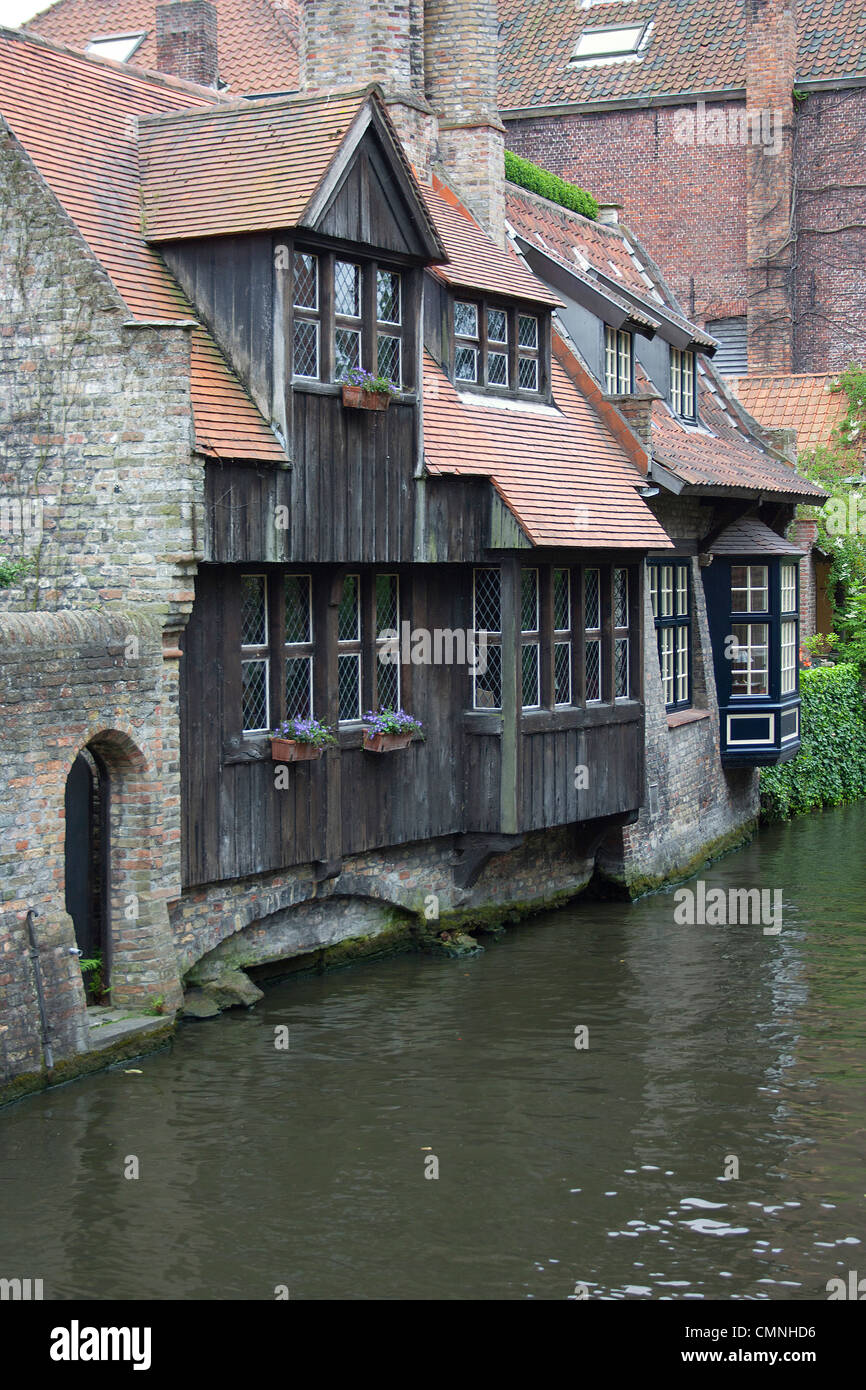 Casa tipica architettura, Bruges Foto Stock