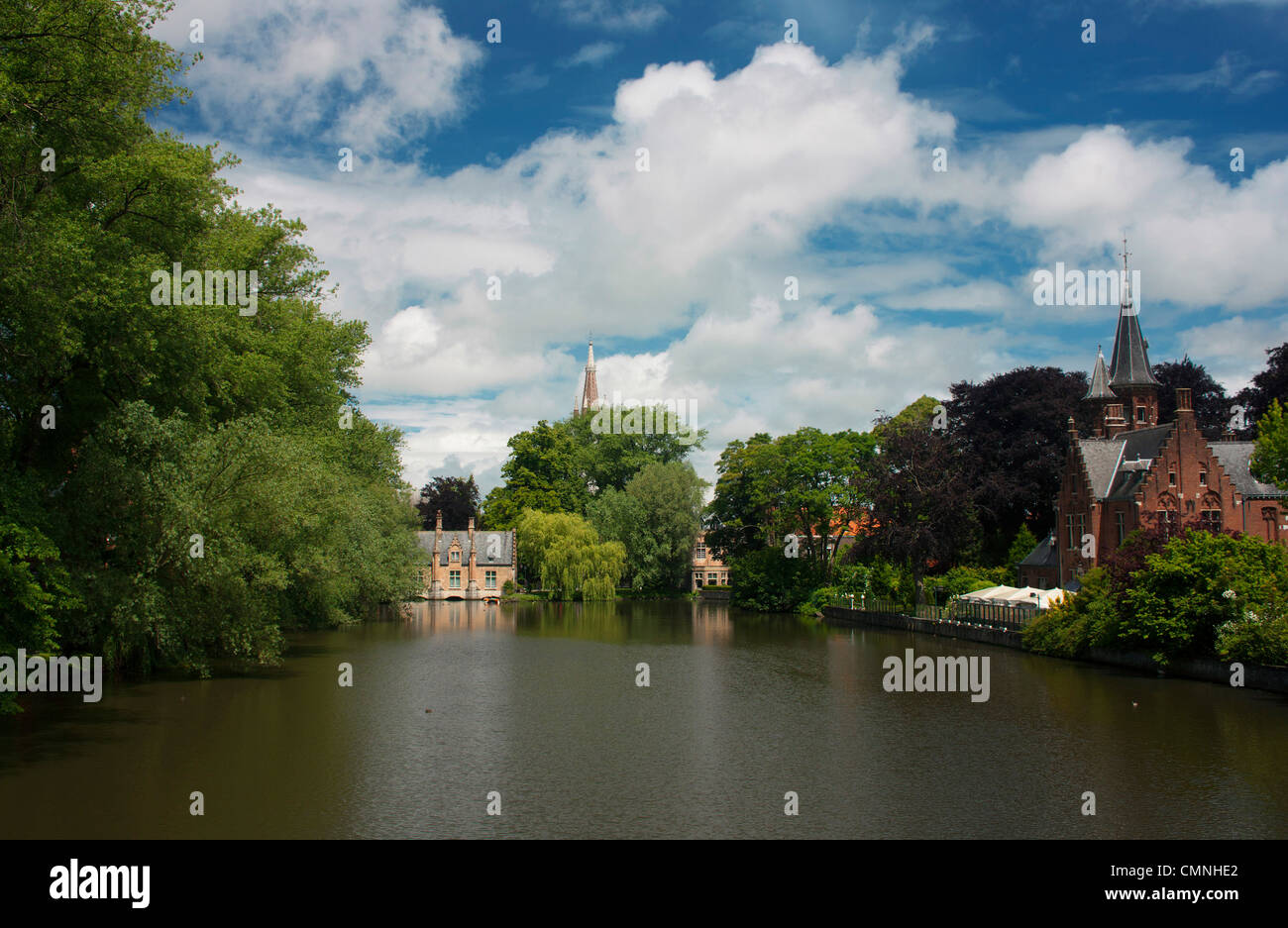 Parco Minnewater, Bruges Foto Stock