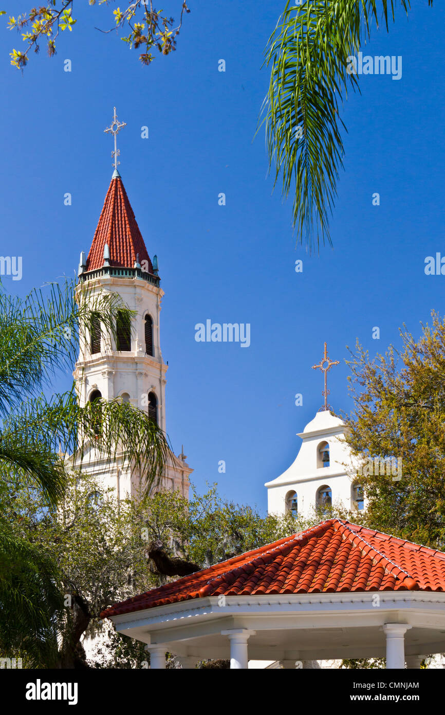 La Basilica Cattedrale di Sant'Agostino a St. Augustine, Florida, USA, America. Foto Stock