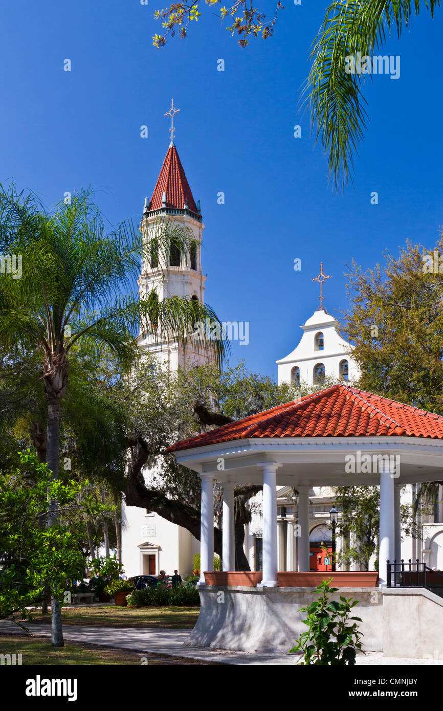 La Basilica Cattedrale di Sant'Agostino a St. Augustine, Florida, USA, America. Foto Stock