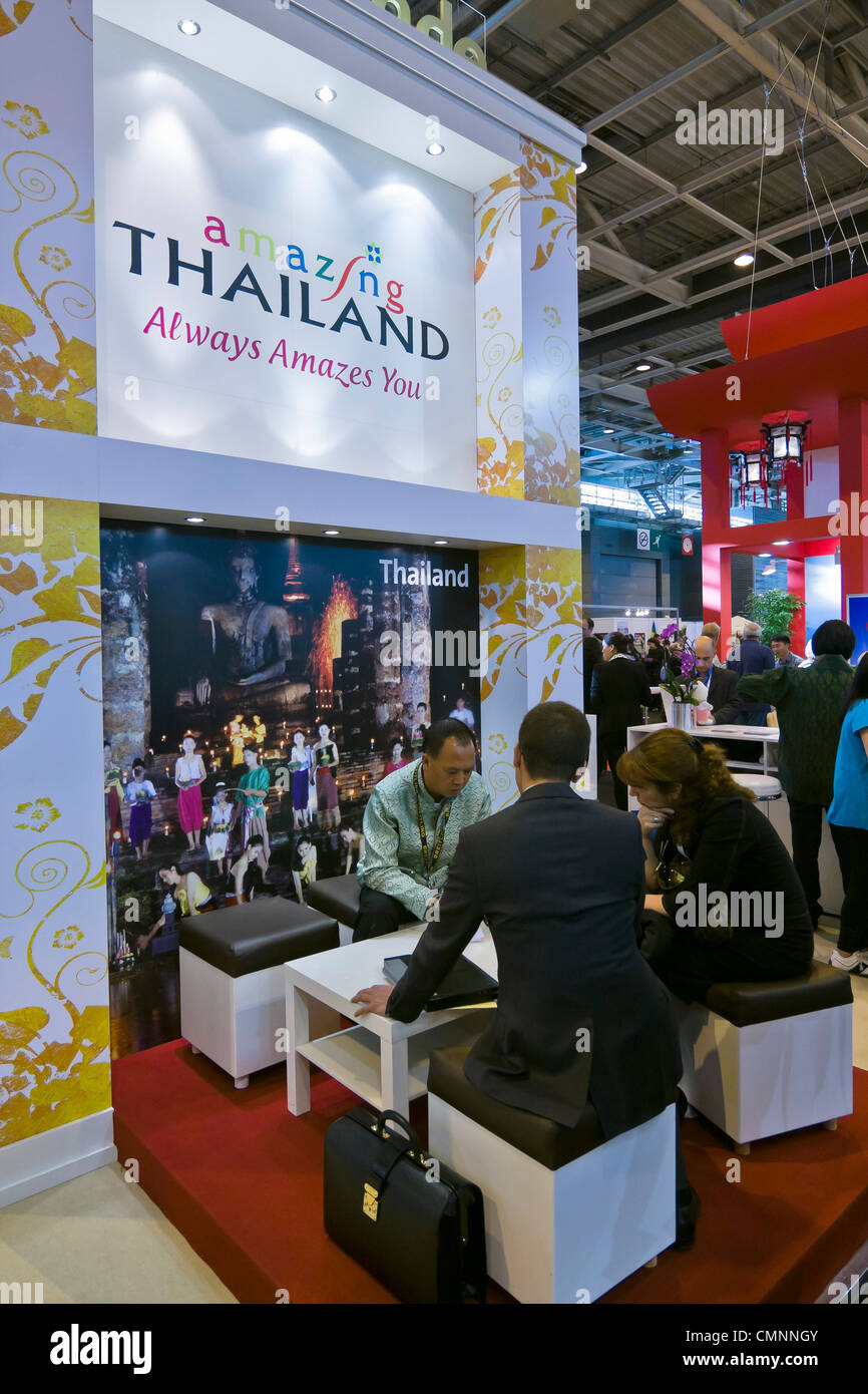 Viaggi in Thailandia booth Salone Internazionale del Turismo 2012 Parigi Foto Stock