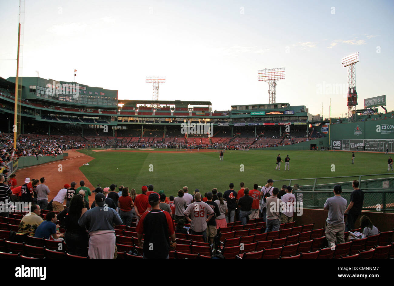 Il Fenway Park, casa dei Boston Red Sox Major League Baseball team in Boston, Massachusetts, Stati Uniti. Foto Stock