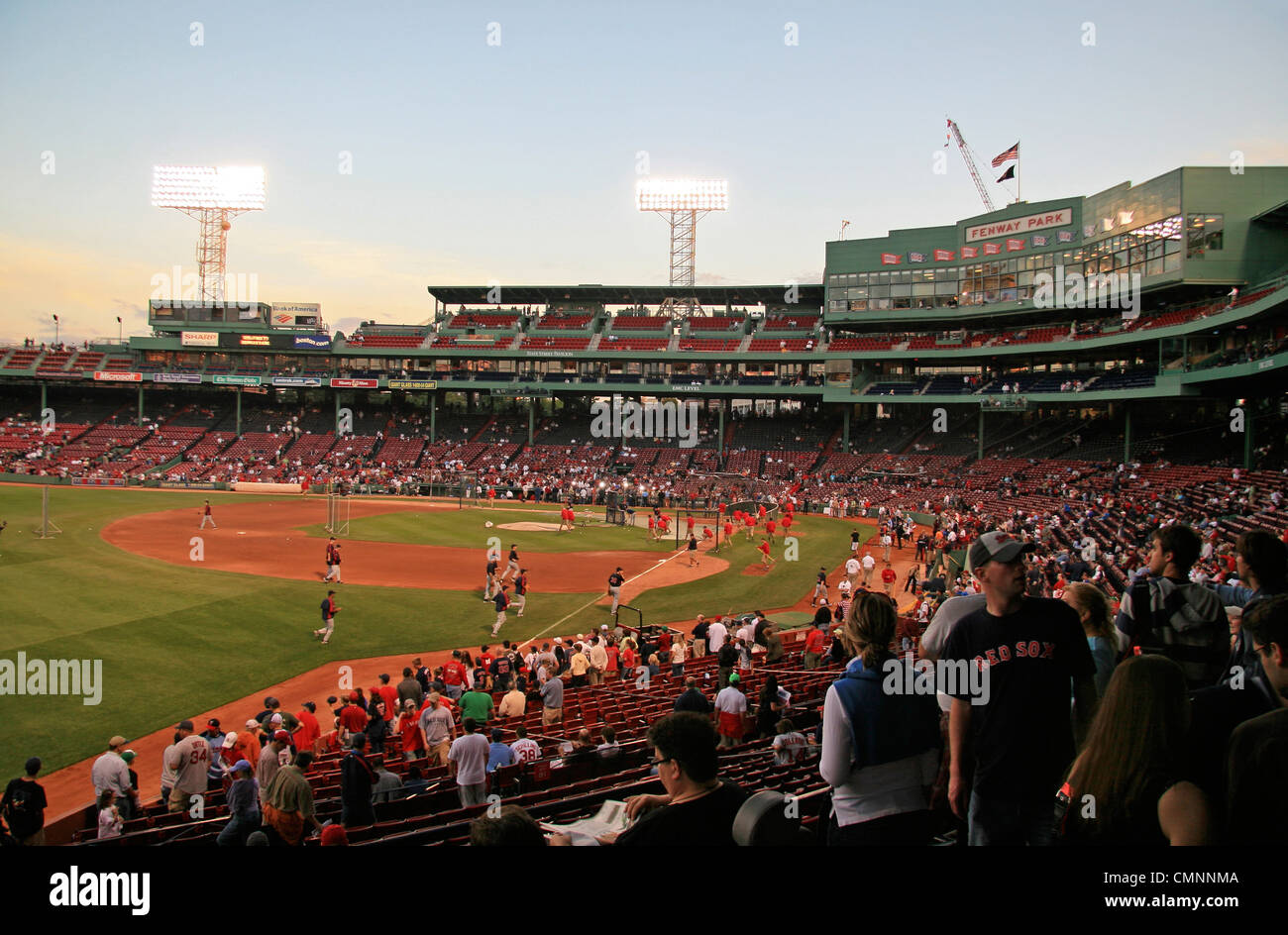 Il Fenway Park, casa dei Boston Red Sox Major League Baseball team in Boston, Massachusetts, Stati Uniti. Foto Stock