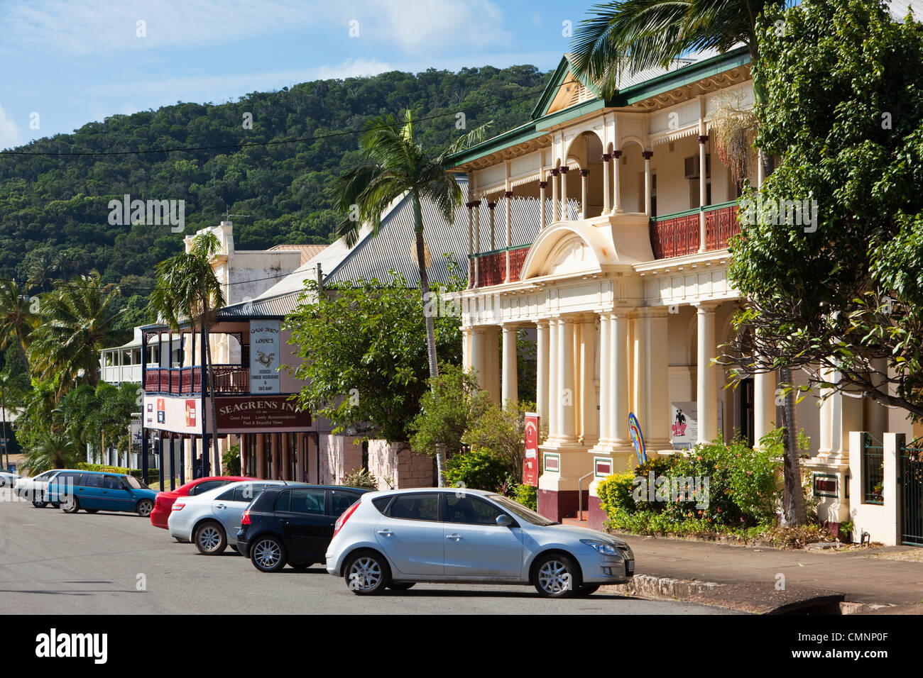Gli edifici del patrimonio su Charlotte Street. Cooktown, Queensland, Australia Foto Stock