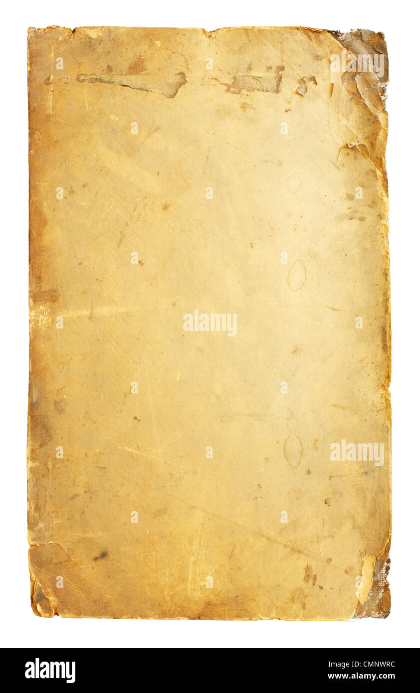 Carta Vintage isolati su sfondo bianco Foto Stock