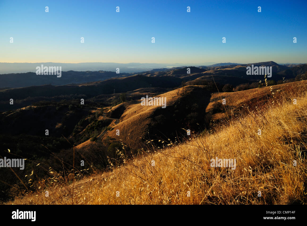 Lungo il Monte Hamilton road, Santa Clara County CA Foto Stock