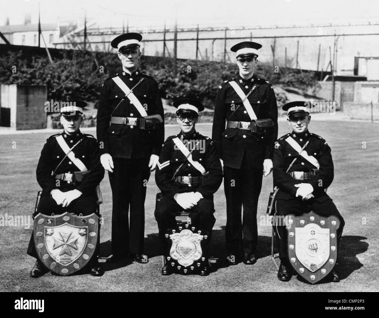 St John Ambulance Brigade, GKN Sankey, Wolverhampton, 1946. La Brigata in Bilston - i vincitori del Burton Protezione (sinistra), Foto Stock