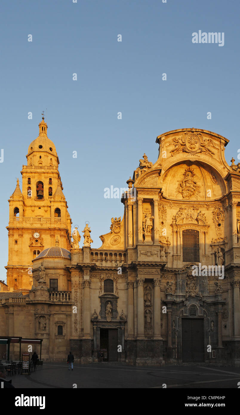 La Chiesa Cattedrale di Santa Maria in Murcia, Spagna Foto Stock