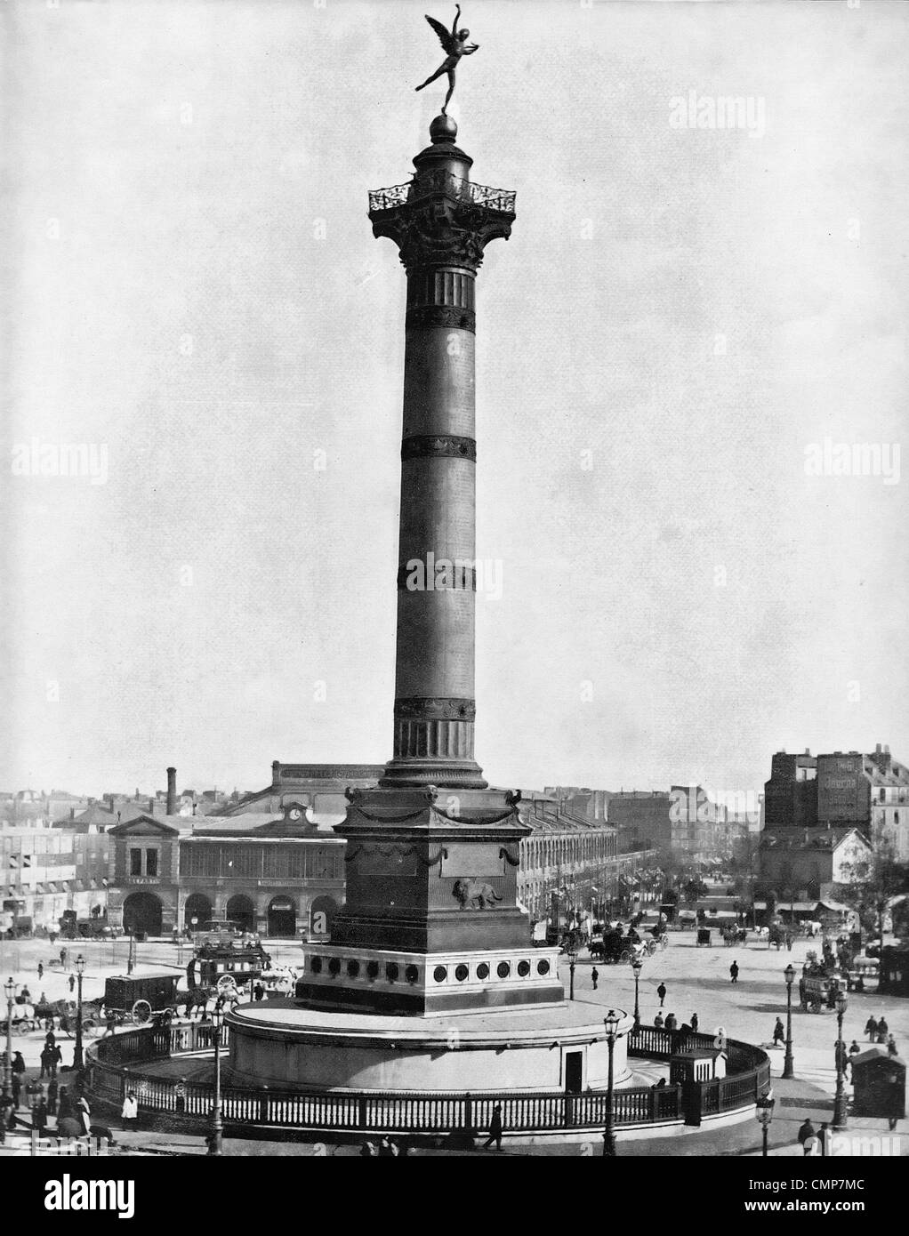 La colonna di Luglio, Parigi, Francia, circa 1890 Foto Stock