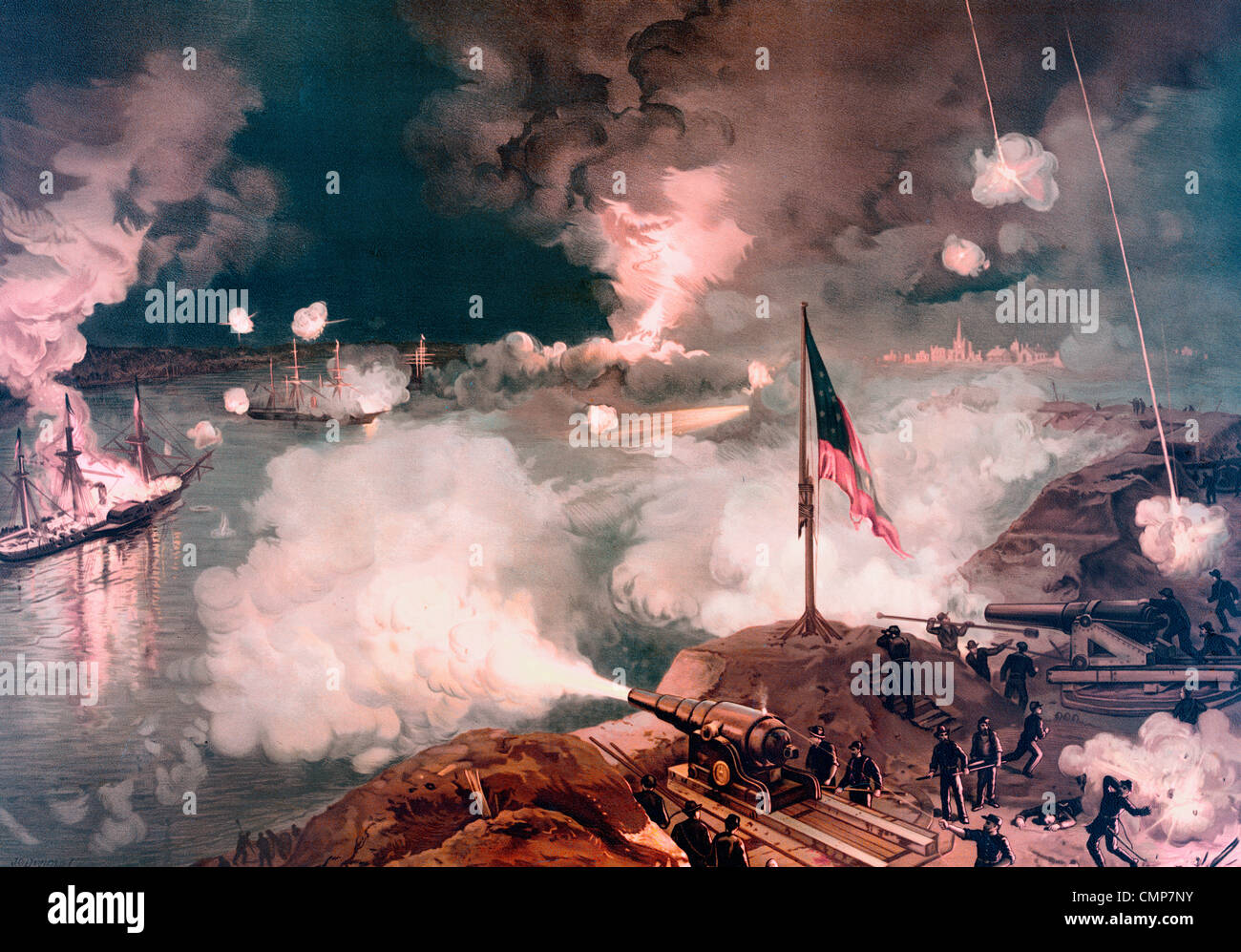 Battaglia di Port Hudson 21 Maggio al 9 Luglio 1863 Foto Stock