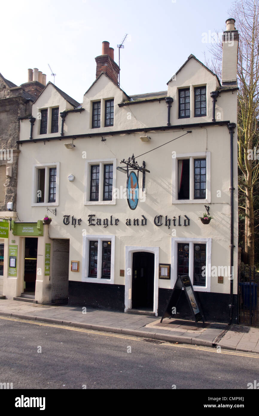 Oxford City, Oxfordshire Eagle e Child Pub Foto Stock