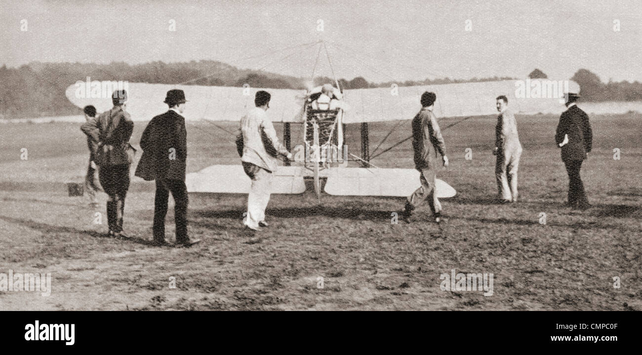 Adolphe Célestin Pégoud, 1889 - 1915. Pre-guerra aviatore francese che divenne il primo fighter ace. Foto Stock