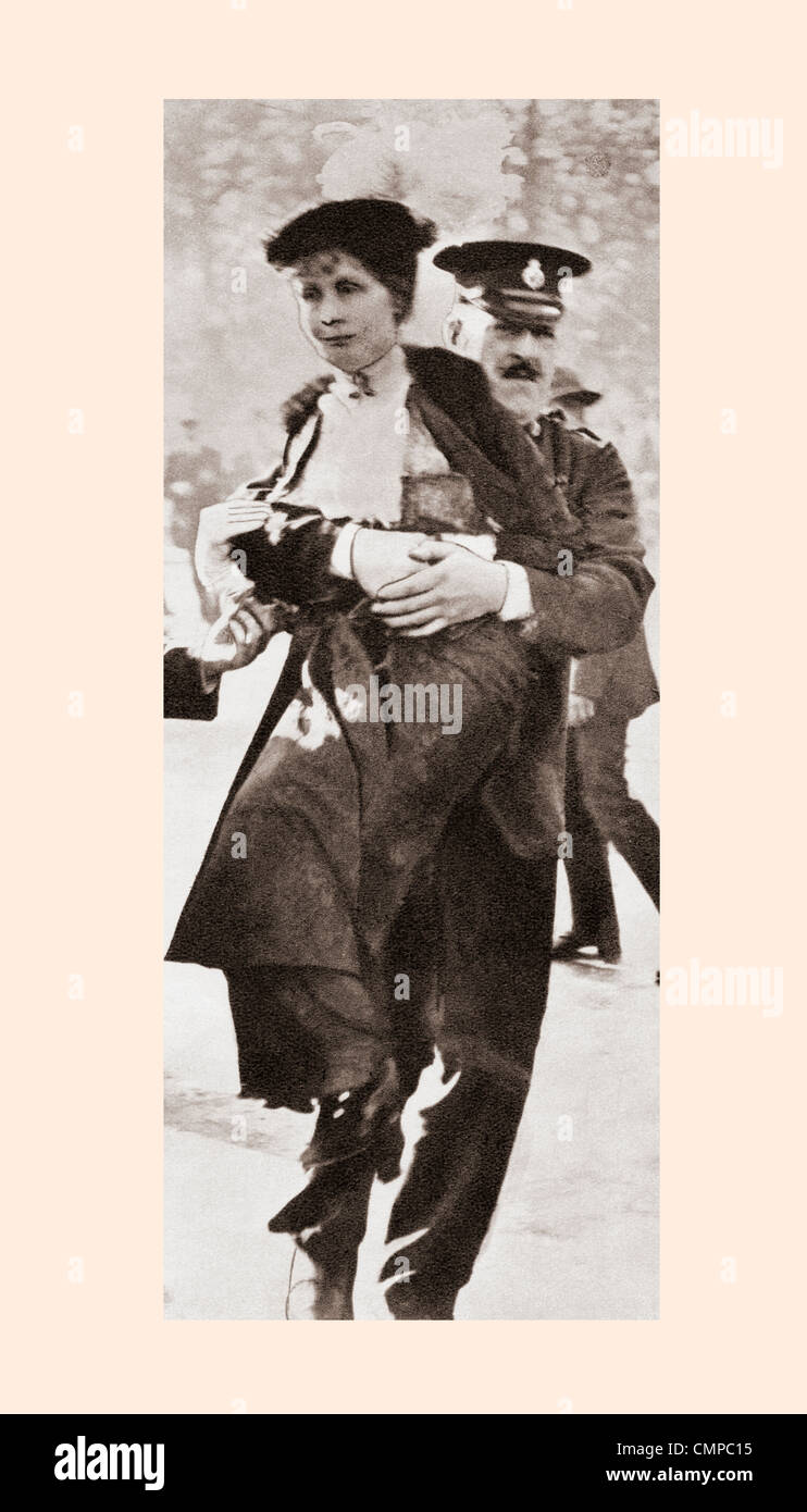 Emmeline Pankhurst, nato Emmeline Goulden, 1858 - 1928. British attivista politico leader del British movimento delle Suffragette Foto Stock